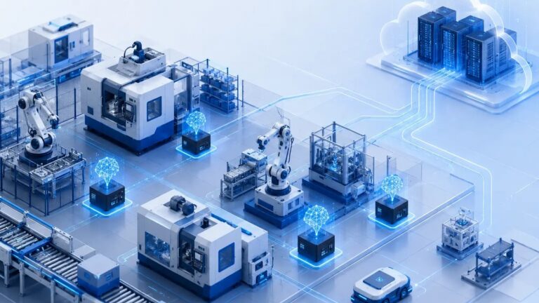 Edge AI 將 AI 推論從雲端資料中心下放到工廠邊緣設備，於本地端即時處理資料