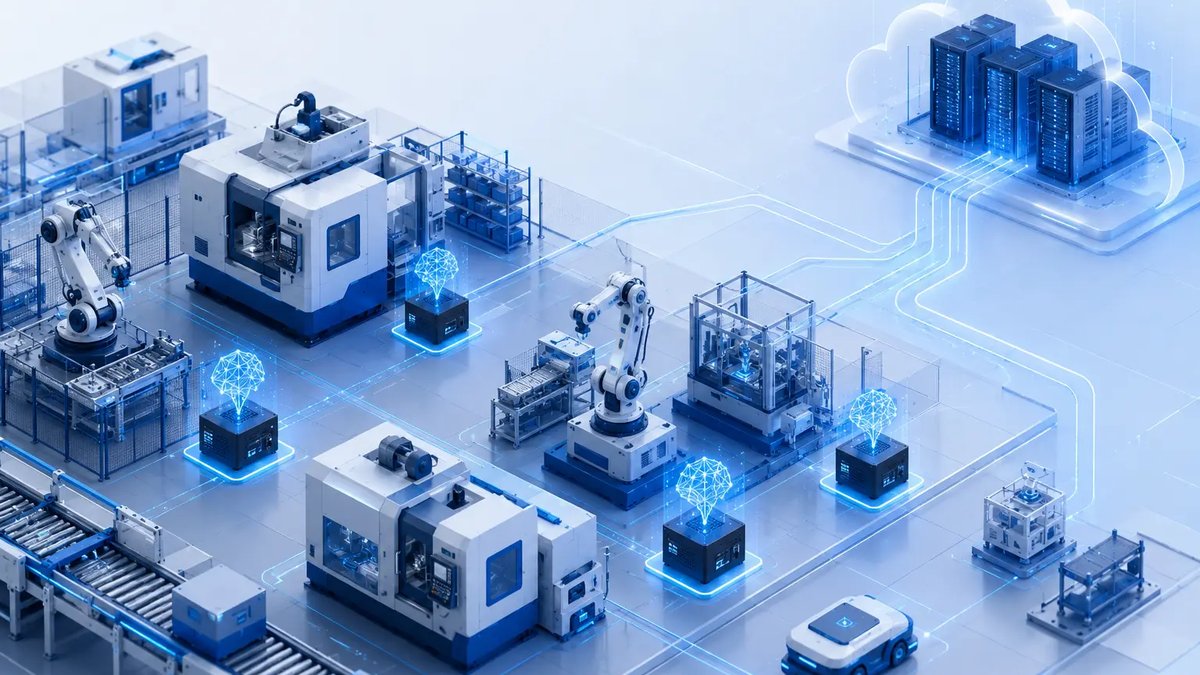 Edge AI 將 AI 推論從雲端資料中心下放到工廠邊緣設備,於本地端即時處理資料